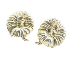 925 Sterling Silver Vintage Sculpted Woman Non Pierce Drop Earrings EG4370