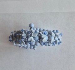 Vintage 1950-1960s Blue Glass Bead Wire Wrap – Cuff Bracelet