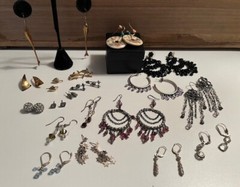 Vintage Pierced Earrings Beautiful Collection 19 Pair 1980-2001 Good Quality