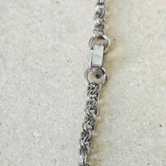 Vtg Antique Silver Tone Filigree Blue Glass Stone Pendant Necklace Victorian