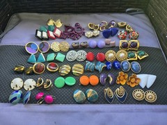 Vintage Fashion Earrings Lot Mixed Materials,Multicolor Pre Owned Unbranded D7