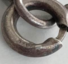 Curb Link Sterling Silver Charm Bracelet 925 Vintage 7 inch