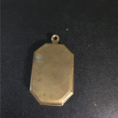 Antique Vintage Slide Open Locket Pendant Unsigned Bronze Tone