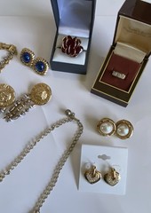 Vintage Now Mixed Silver And Gold Tone Jewelry Lot 58 Piece