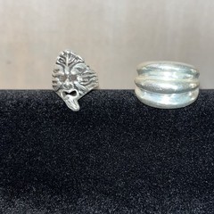 ❤️VTG LOT OF 6 STERLING RINGS FOLKLORE, MALACHITE ETC. 31g ‘READ DESCRIPTION’