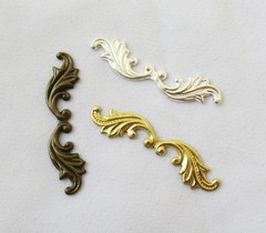200pcs Wings Stamping 7x30mm Brass Filigree Findings DIY Jewelry Supplies