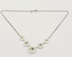 Avon NRT Professional Sparkling Rhinestone Silver Tone Metal Vintage Necklace