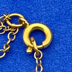 Vintage Carved Flower Necklace Tiny Charm Gold Filled Chain 16″