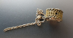 Antique 9k Gold Griffin Dragon Double Sided Pendant