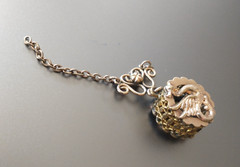 Antique 9k Gold Griffin Dragon Double Sided Pendant