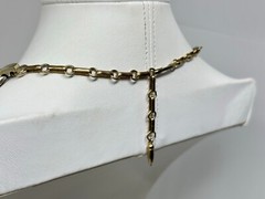Unique Vintage Goldtone OVAL Link Choker 16-18″ Necklace