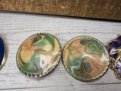Vintage 1980s 1990’s Enamel Pierced Earrings Lot Of 16 Unmarked