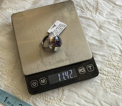 NWT PTI JTV 925 Sterling Silver PURPLE African Amethyst Statement Ring India 11g