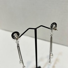 Vintage Womens Dangle Drop Beaded Chain Rhinstone Earrings 3″ Long