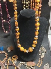 Vintage To Modern Costume Jewlery Lot Earth Tones Necklaces And Bracelets