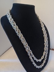 Vendome vintage silver tone chain long necklace. Measures 56 in. Excellent shape