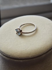 Vintage Jewelry BEAUTIFUL Sterling Silver Ring 💍 With Blue Topaz 💙 Stone