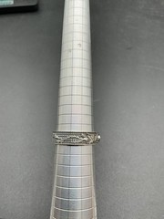 Vintage Sterling Silver Blue Stone Spinner Ring Size 11.75 Band 4.3g