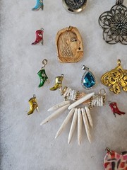 Vintage/ Modern Pendant lot of over 20 pieces. Glass, metal