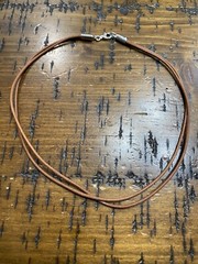 SILPADA VINTAGE STERLING .925 LAYERED BROWN LEATHER CORD NECKLACE C330A