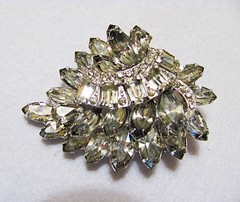 Eisenberg Rhinestone Brooch from Mid Century