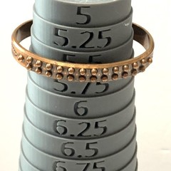 Vintage Mid Century Antiqued Copper Knob Cuff Bracelet Southwestern Bangle SMALL