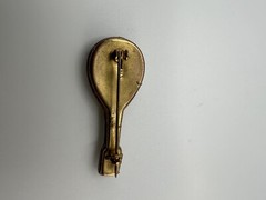 Vintage Mandolin Mosaic Brooch Made in Italy 4.5cm BB5