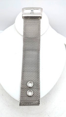 Vintage Mesh Bracelet Wide Adjustable Belt Buckle Statement Cuff