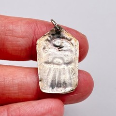 Vintage Tribal Bird Silver Pendant