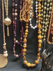 Vintage To Modern Costume Jewlery Lot Earth Tones Necklaces And Bracelets