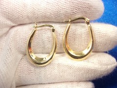 3 PAIRS OF STERLING SILVER EARRINGS: CZ HOOPS, STUDS/DROPS; GOLD PLATED HOOPS