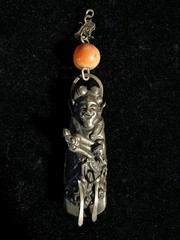 Antique Silver 800-900 Immortal Chinese Pendant!