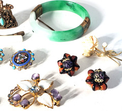 Victorian Edwardian 2 Deco Wear Repair Craft Scrap Jewelry Lot 16 Pc