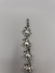 Vintage CORO Bracelet Silver Tone Ivy Leaf leaves Fall Holiday Jewelry Classic