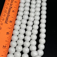 Vintage 5 Strand White Lucite Beaded Adjustable 21”-23” Necklace (B6)
