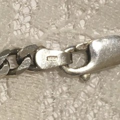 Vintage Sterling Silver Figaro Chain Necklace Italy 925 29″ layering statement