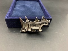 Carolee Signed Limited Edition 1997 SCOTTY DOGS Rhinestone Brooch PIN
