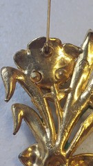 1930’s Pot Metal Flower Brooch ~cold paint