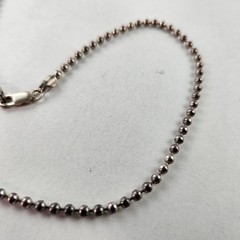 Sterling Silver Italy AGI Chain Necklace Beaded 12.5g 18 inches [8709]
