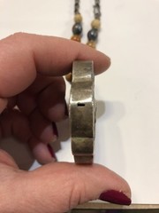 Antique Chinese Repousse Silver Tone Necklace