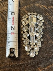 Fantastic Vintage Signed Eisenberg Original Art Deco Rhinestone Fur dress clip