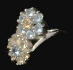 Vintage Flower Ring Sterling Silver Cocktail Boho Size 5.50