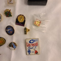 Lot Of 25+ Vintage & Recent Pins Pin-backs 1996 Olympics Sports Vegas And More