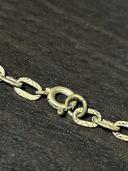 Antique Deco Book Link Chain Brass Choker Dangle Brass Beads Gold Fill Fobs 15”