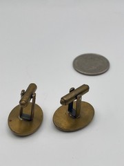 Vintage Shields Theater Comedy Tragedy Mask Cufflinks Med Century Drama