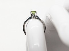 Estate $5000 1.50ct Natural Green Sapphire Platinum Wedding Ring 8g HEAVY