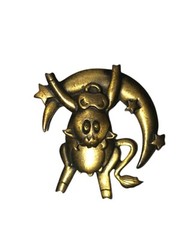Vintage Designer Animal Brooch Lot Paquette MMA Signed Gold Tone