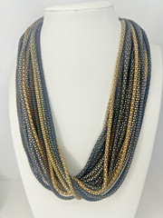 Jewelry Lot 1980s Black and Yellow Gold Tone incl Monet, Trifari, and more