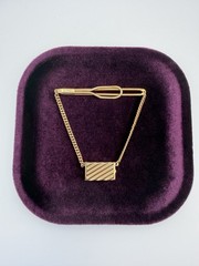 Vintage SWANK Sweetheart Tie Chain Locket 1940-1950 Gold Tone Secret Photo Deco