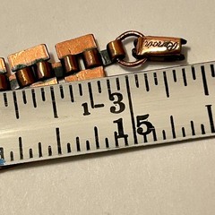 Vtg Renoir Copper Brutalist Fringe Collar Necklace Mid Century Modern MCM 15.5″
